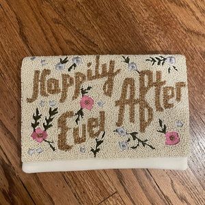 Beaded bridal clutch